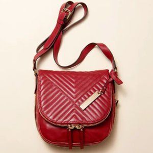 Vince Camuto Quilted Leather Crossbody Bag Bailey in Pepperberry